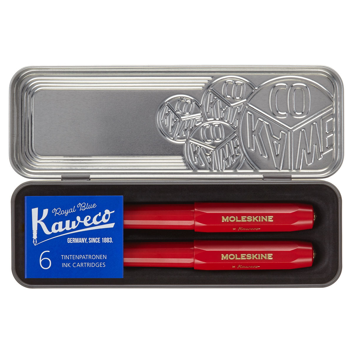 Moleskine Kaweco Ballpoint + Fountain Pen Set Red - Cafe Supply