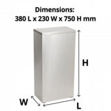 40L Rectangular S/S Swing Top Bin - Cafe Supply