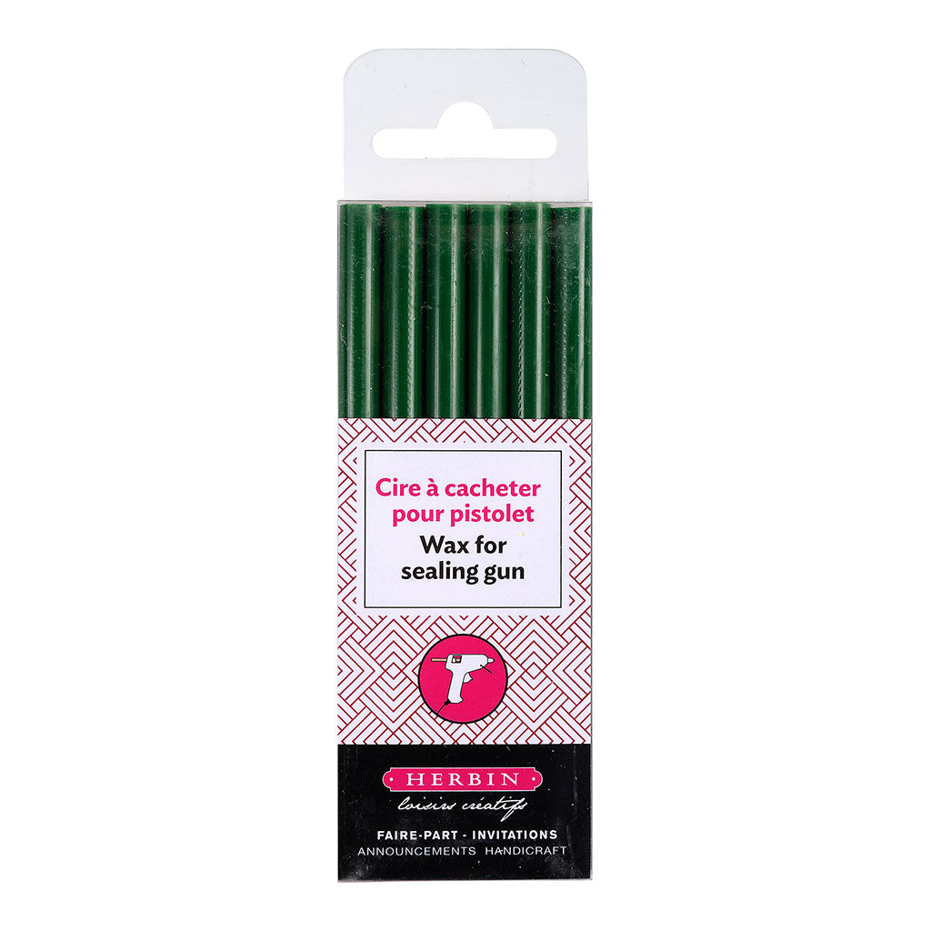 Herbin Wax Gun Sticks Dark Green, Pack of 6 - Cafe Supply