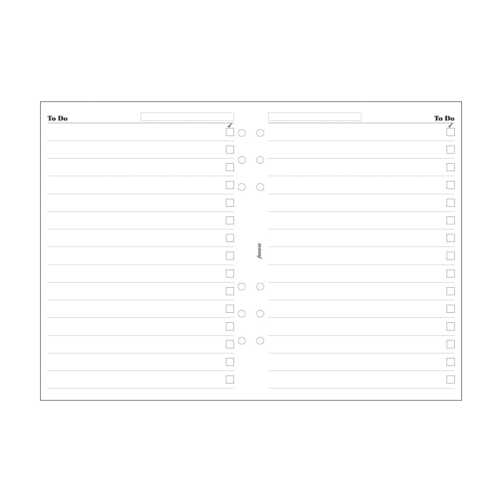 Filofax A5 To Do Pad Refill - Cafe Supply
