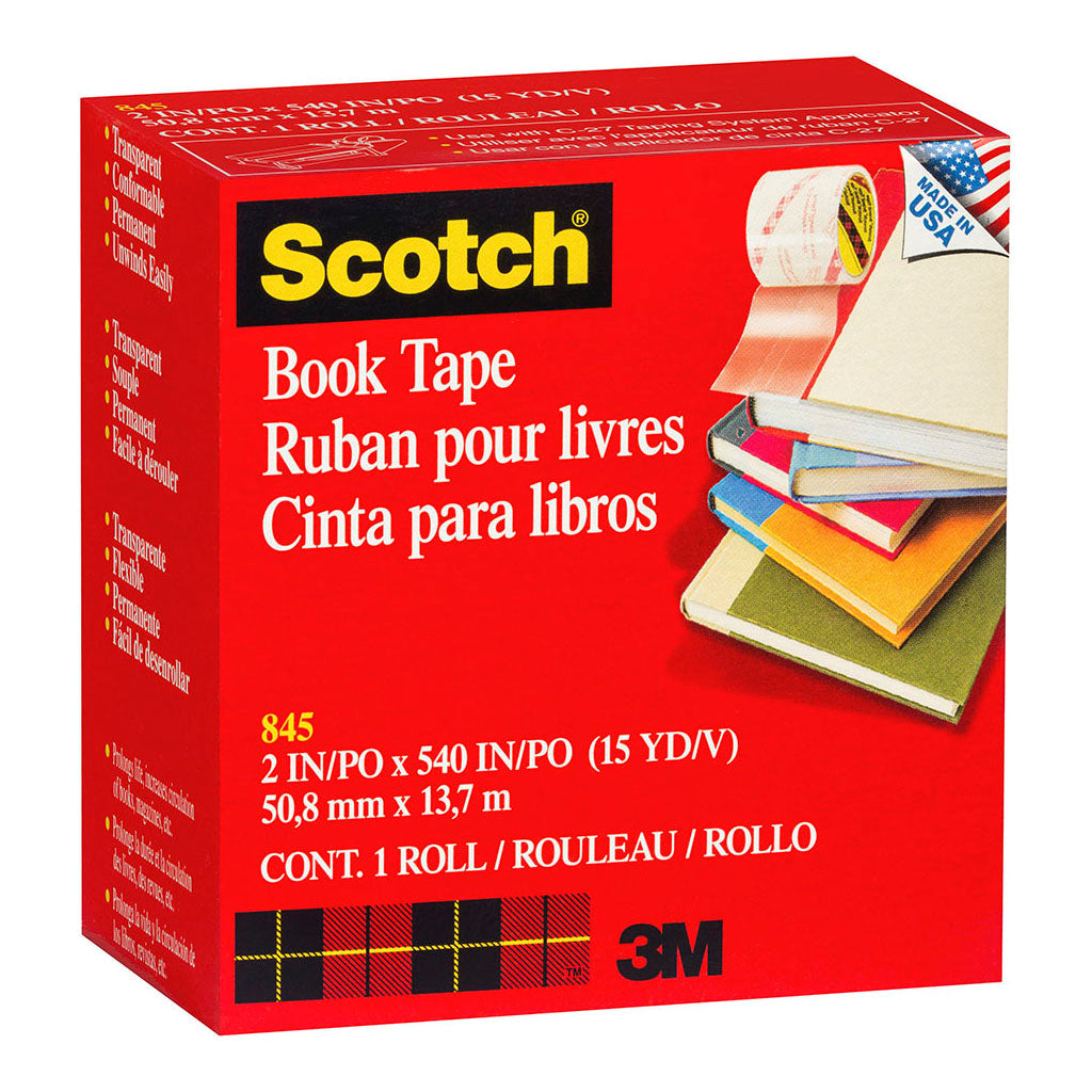 Scotch Tape Book Repair 845 50mmx13.7m Transparent - Cafe Supply