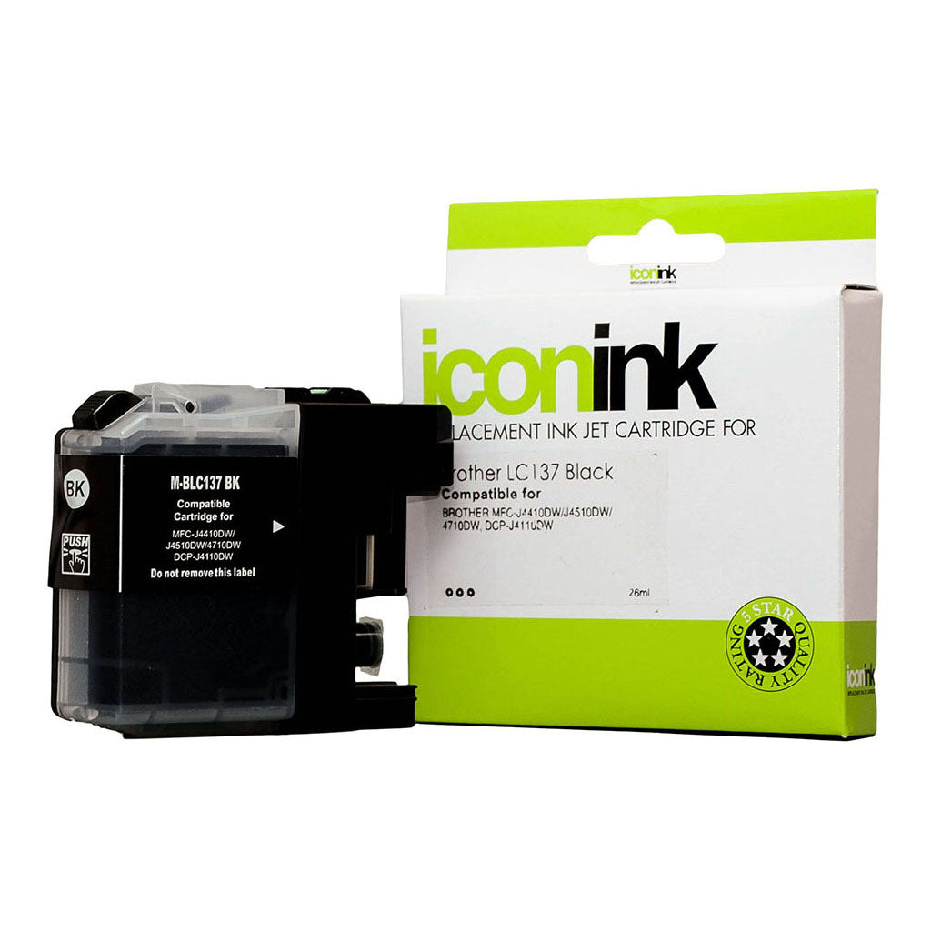 Icon Compatible Brother LC137 Black Ink Cartridge - Cafe Supply