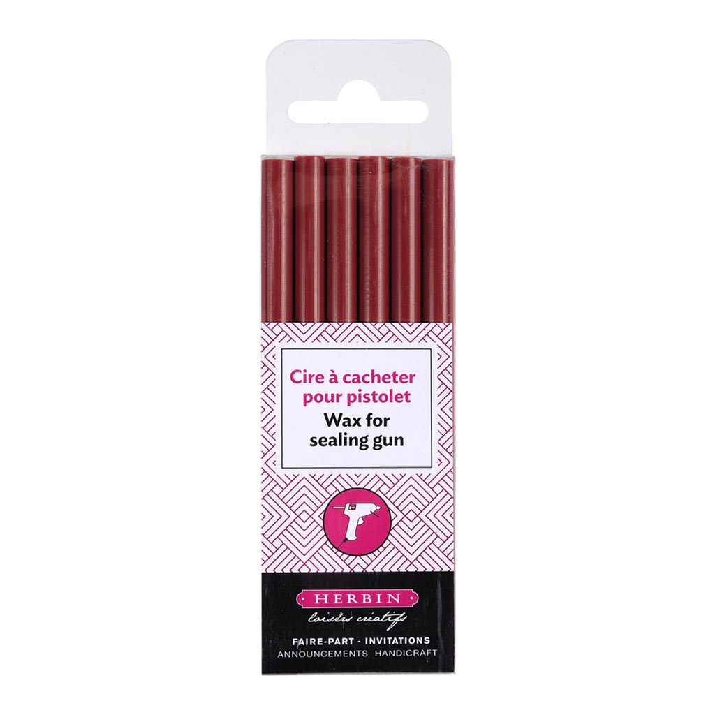 Herbin Wax Gun Sticks Cherry, Pack of 6 - Cafe Supply