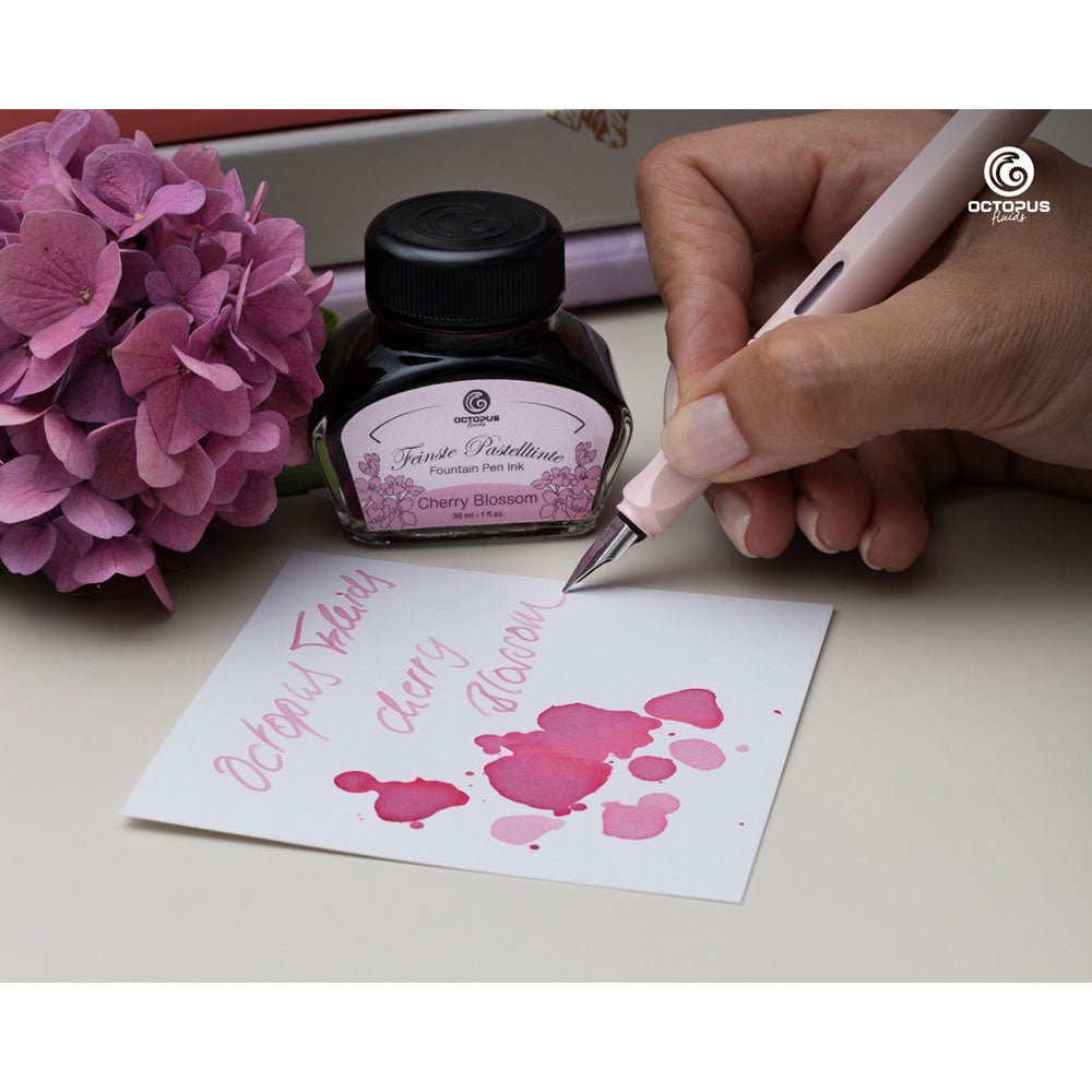 Octopus Fluids Fountain Pen Ink Pastel Cherry Blossom 30ml - Cafe Supply