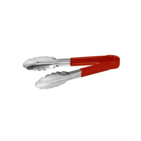 23cm Stainless Steel Tong, Red Handle - Cafe Supply