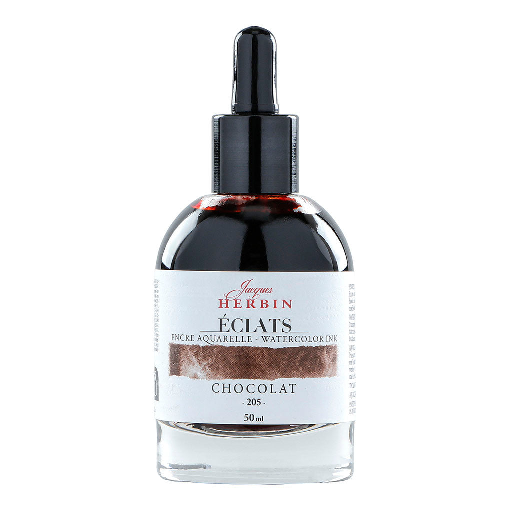Jacques Herbin Eclats Watercolour Ink 205 Chocolate 50ml - Cafe Supply