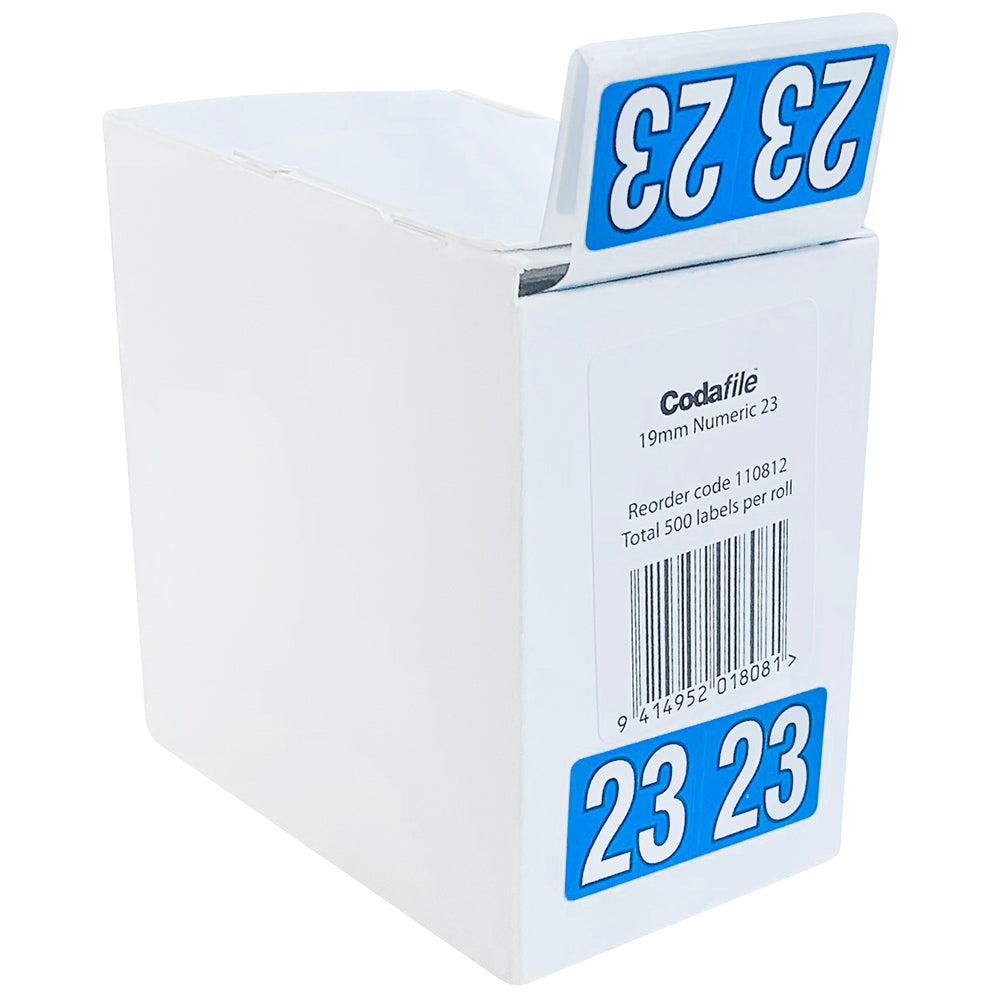 Codafile Label 19mm Year 2023 Roll 500