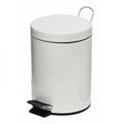 5L White Powder Coated Pedal Bin - Cafe Supply