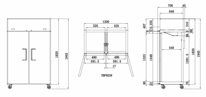 DUAL TEMPERATURE REFRIGERATOR YBF9239 YBF9239