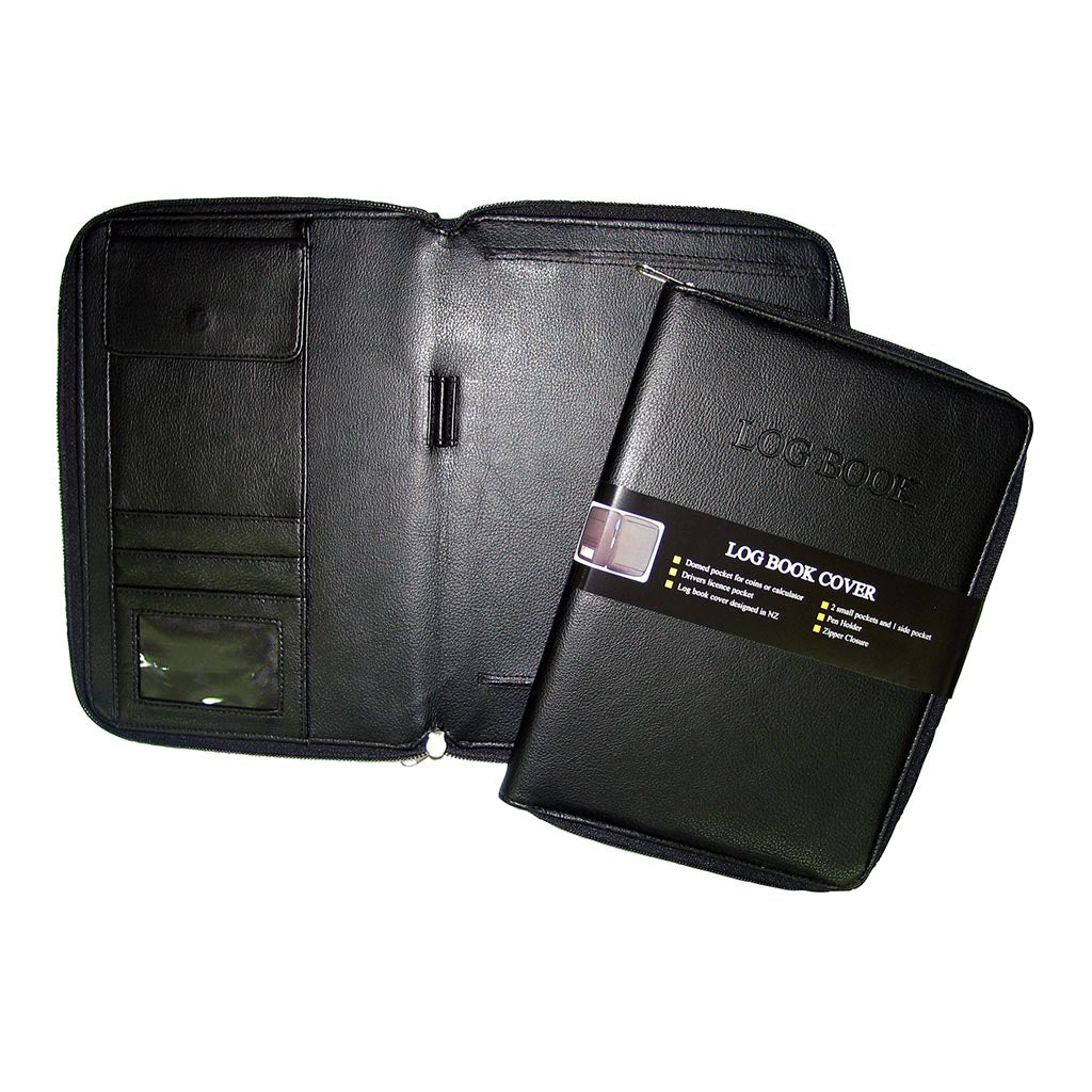 OSC Log Book Cover Leather Look Black - Cafe Supply