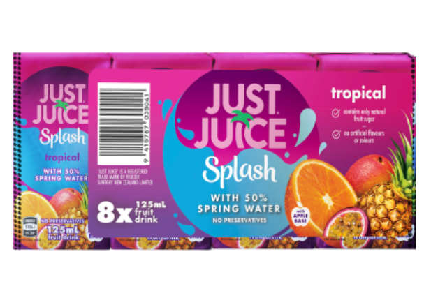 Just Juice Splash Tropical Fruit Juice 8pk - Cafe Supply
