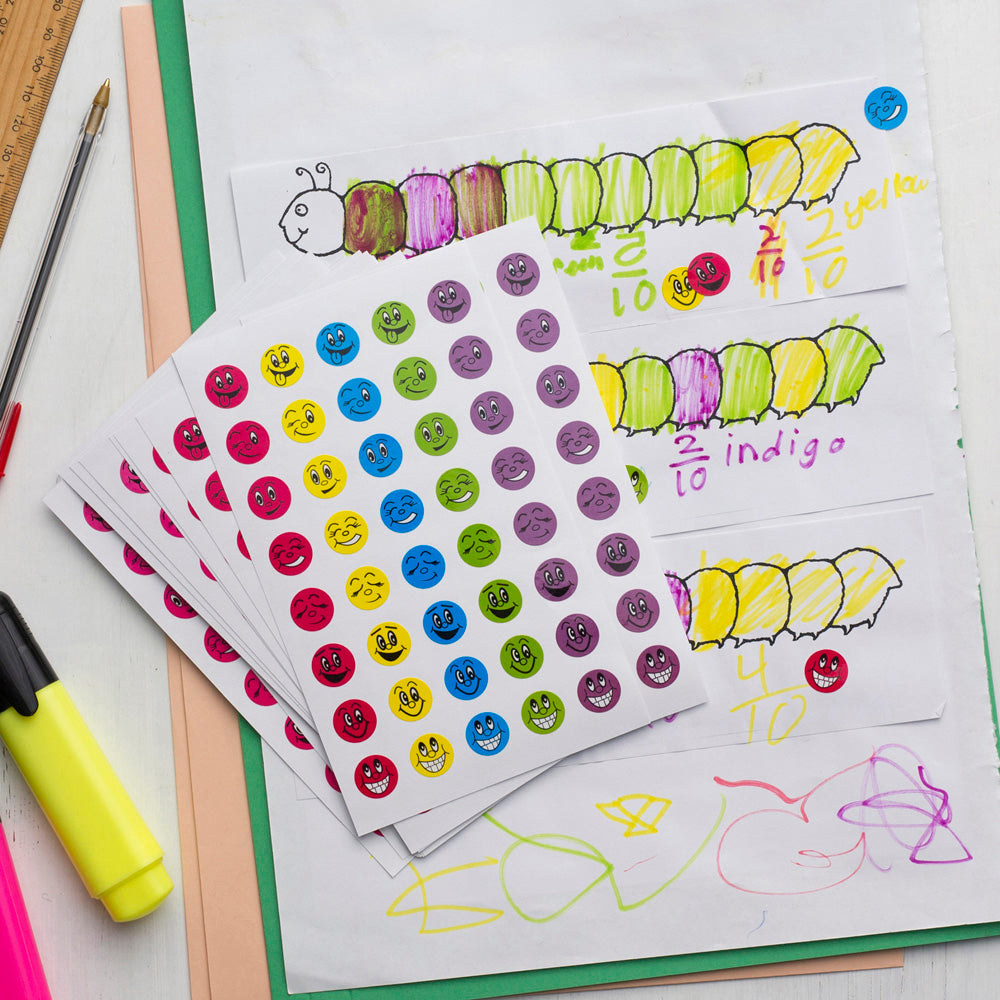 Avery Merit Stickers Mini Smiley Face Round 13mm 800 Pack - Cafe Supply