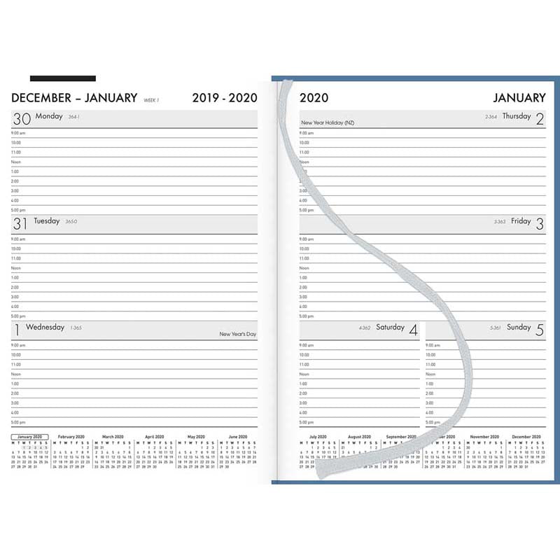 Collins A53 NZ Birds Week to View Diary Even Year - Cafe Supply