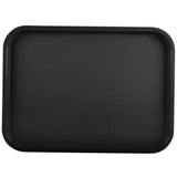 12" x 16" polypropylene fast-food tray in black - Cafe Supply