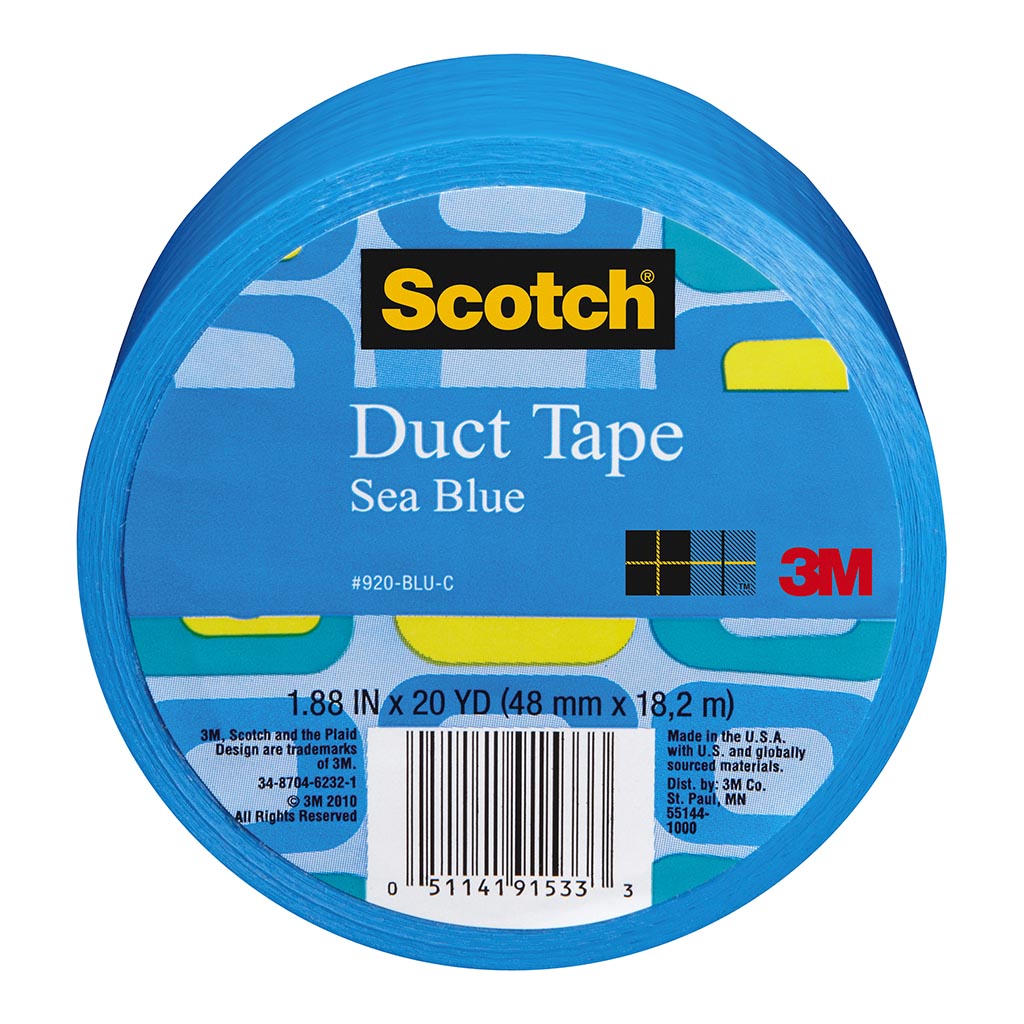 Scotch Duct Tape 920-BLU 48mm x 18.2m Sea Blue - Cafe Supply