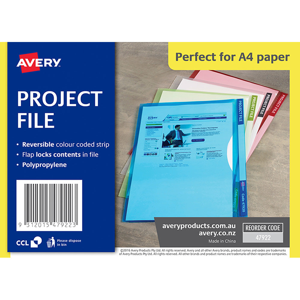 Avery Project File A4 Green - Cafe Supply