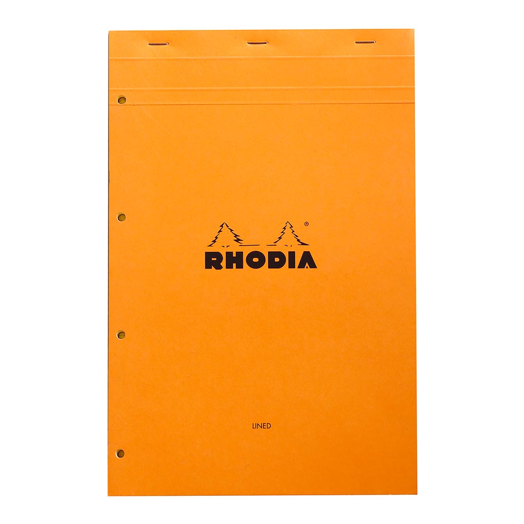 Rhodia Bloc Yellow Pad No. 119 A4+ Lined Orange - Cafe Supply
