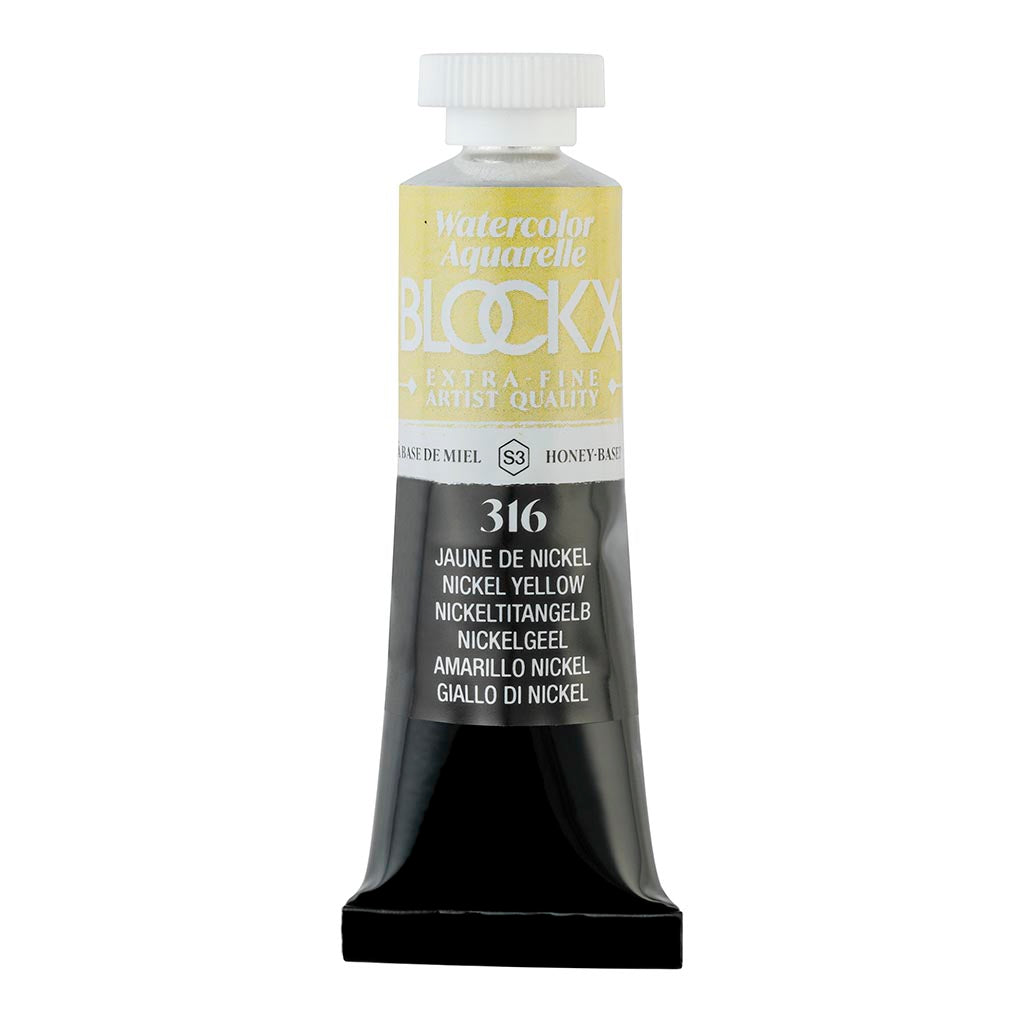 BLOCKX Watercolour Tube 15ml S3 316 Nickel Yellow - Cafe Supply