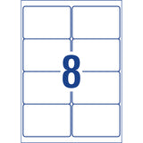 Avery Weather Resistant Removable Label L4715 Laser 99.1x67.7mm White 8up 20 Sheets - Cafe Supply