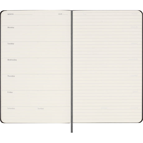 Moleskine Diary Undated Weekly + Notes HC Large Black - Cafe Supply