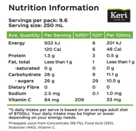 Keri Juice Kitchen Premium Pineapple Juice 2.4l
