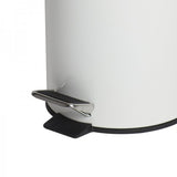 12L White Powder Coated Pedal Bin - Cafe Supply