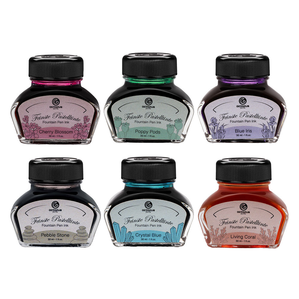 Octopus Fluids Fountain Pen Ink Pastel Poppy Pods 30ml - Cafe Supply