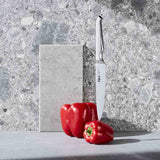 Furi Stone Knife Block Set Black and White Terrazzo 5 Piece