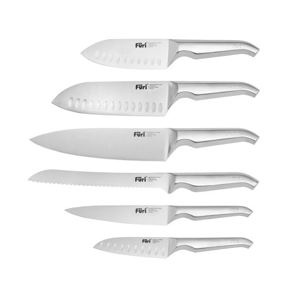 Furi Stone Knife Block Snow Terrazzo Set 7 Piece