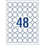 Avery Weather Resistant Removable Label L4716 Laser 30mm White 48up 20 Sheets - Cafe Supply