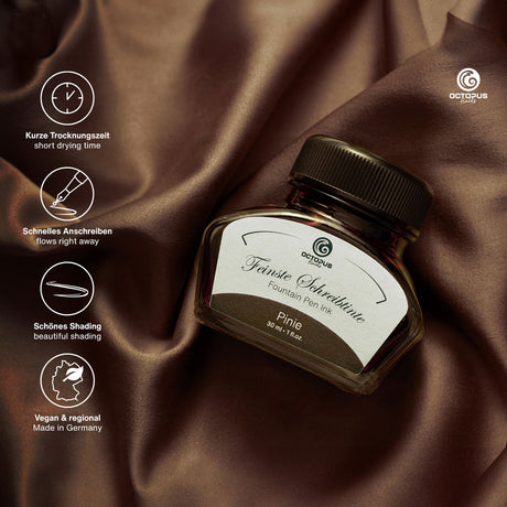 Octopus Fluids Fountain Pen Ink Pine (Pinie) 30ml - Cafe Supply