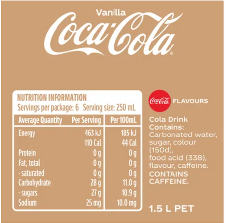 Coca-Cola Vanilla Soft Drink 1.5l