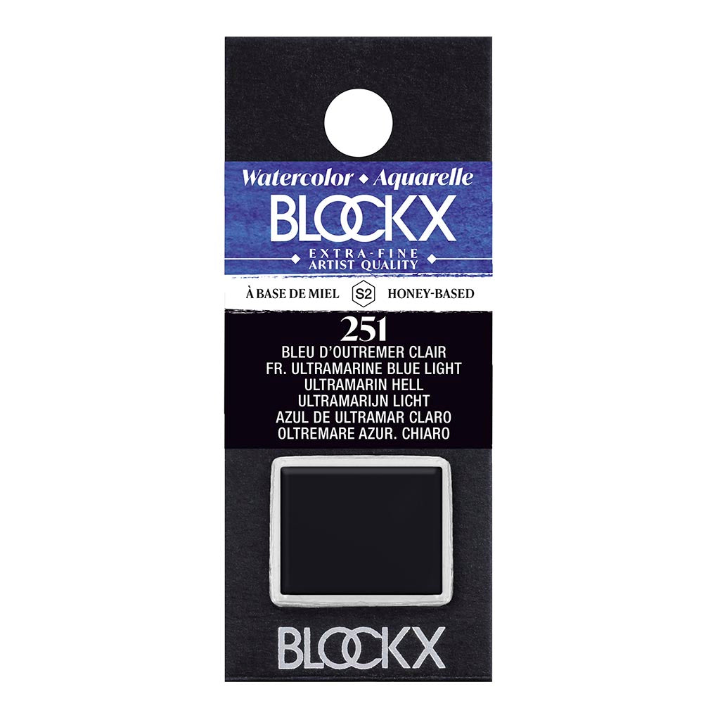 BLOCKX Watercolour Half Pan S2 251 Ultramarine Light Blue - Cafe Supply