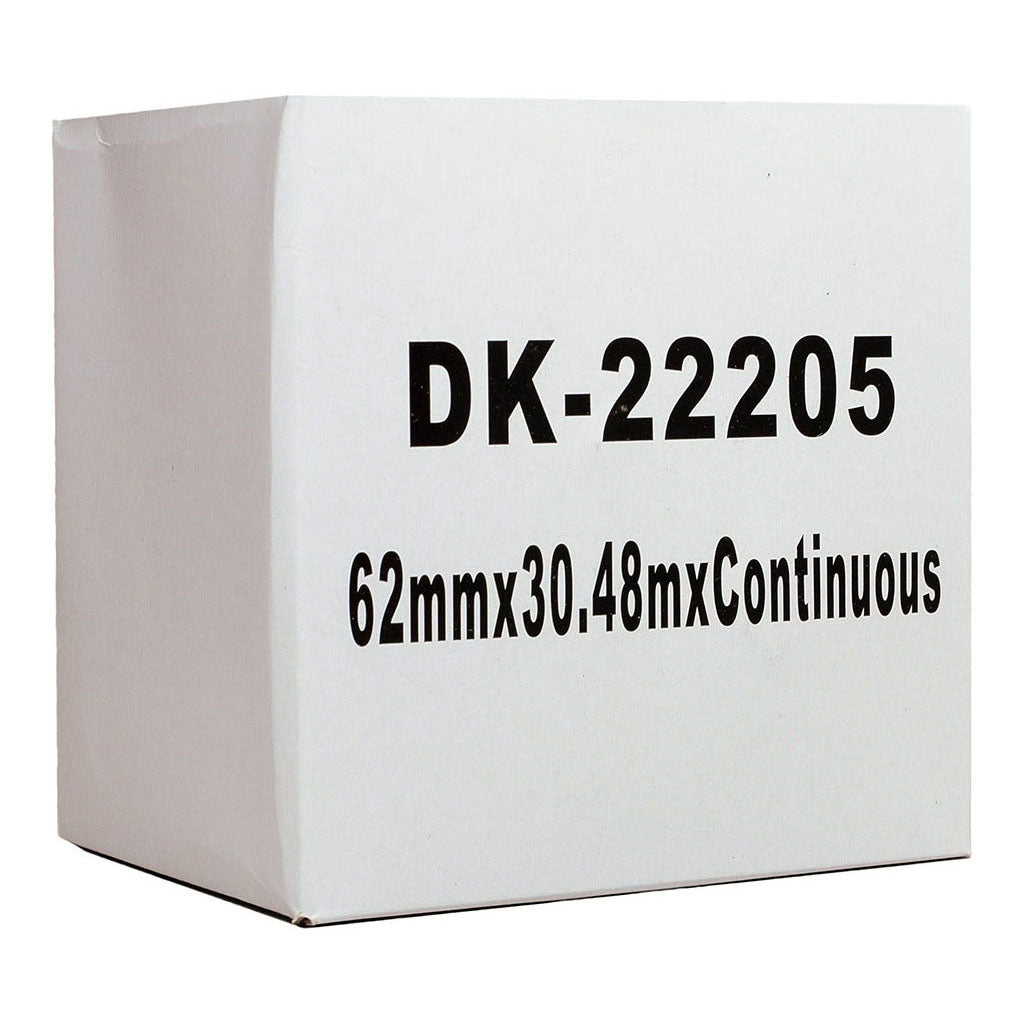 Icon Compatible Brother DK Paper Tape 62mmx30m Black on White - Cafe Supply