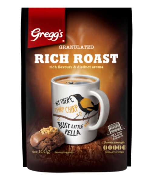 Gregg's Granulated Rich Roast Instant Coffee 100g - Cafe Supply