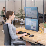 Fellowes Monitor Arm Platinum Dual Stacking - Cafe Supply