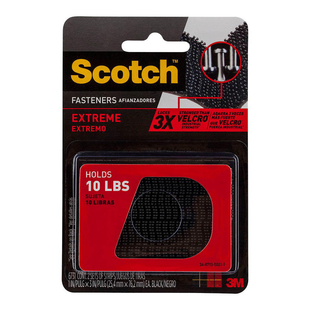 Scotch Fastener Extreme RF6731 Black 25x76mm, Pack of 2 Sets - Cafe Supply