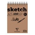 Clairefontaine Sketch Spiral Pad A5 White - Cafe Supply