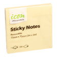 Icon Sticky Notes 75mm x 75mm Yellow - Cafe Supply