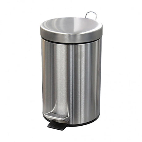 5L Round Stainless Steel Pedal Bin - Cafe Supply