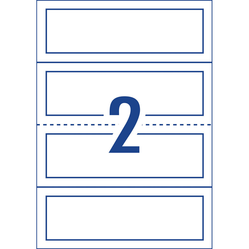 Avery Delegate Cards 210x74.3mm 50 Cards 25 Sheets Inkjet Laser - Cafe Supply