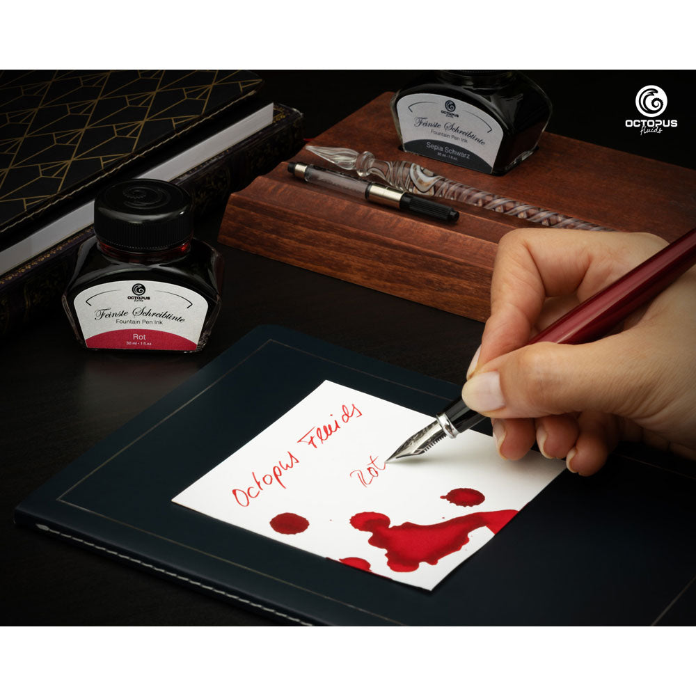 Octopus Fluids Fountain Pen Ink Red (Rot) 30ml - Cafe Supply