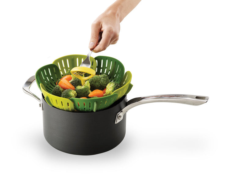 Joseph Joseph Duo Folding Steamer Basket (Green) - Cafe Supply