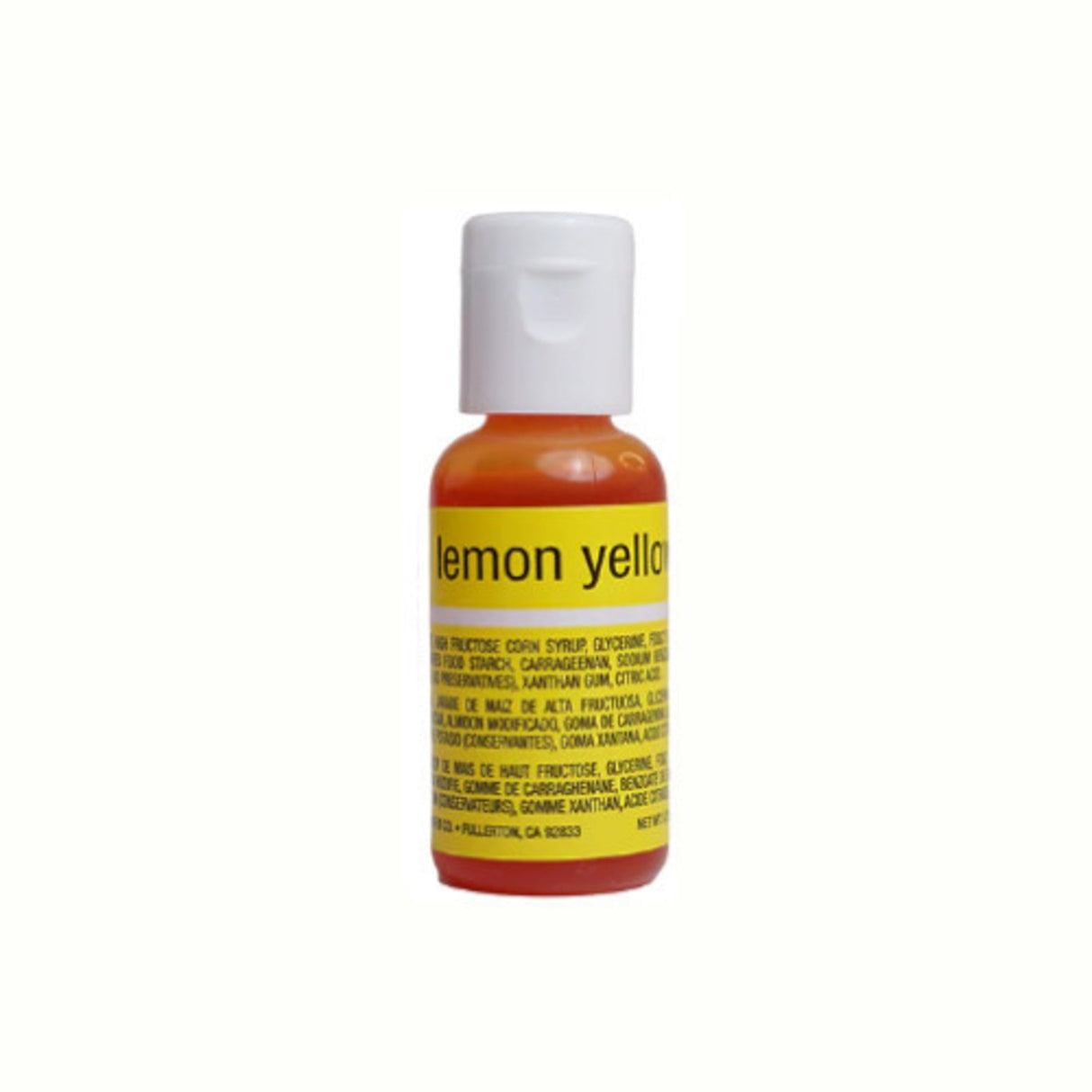 Chefmaster Liqua Gel Lemon Yellow (Box of 12) - Cafe Supply