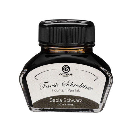 Octopus Fluids Fountain Pen Ink Sepia Black (Sepia Schwarz) 30ml - Cafe Supply