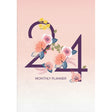 Collins Designer A4 Monthly Planner Floral Numbers Even Year - Cafe Supply