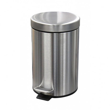 3L Round Stainless Steel Pedal Bin - Cafe Supply