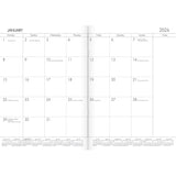 Collins Designer A4 Monthly Planner Floral Numbers Even Year - Cafe Supply