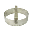 127mm Fluted round dough cutter S/Steel with handle - Cafe Supply