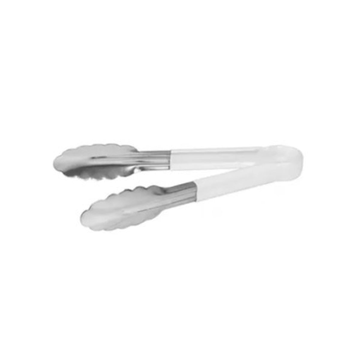 30cm Stainless Steel Tong, White Handle - Cafe Supply